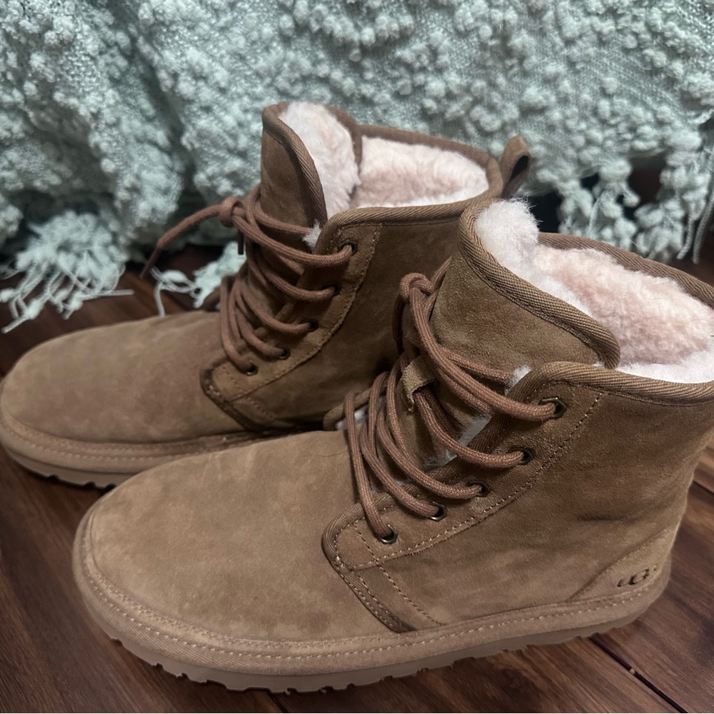UGG Brown Suede Boots with Shearling Lining